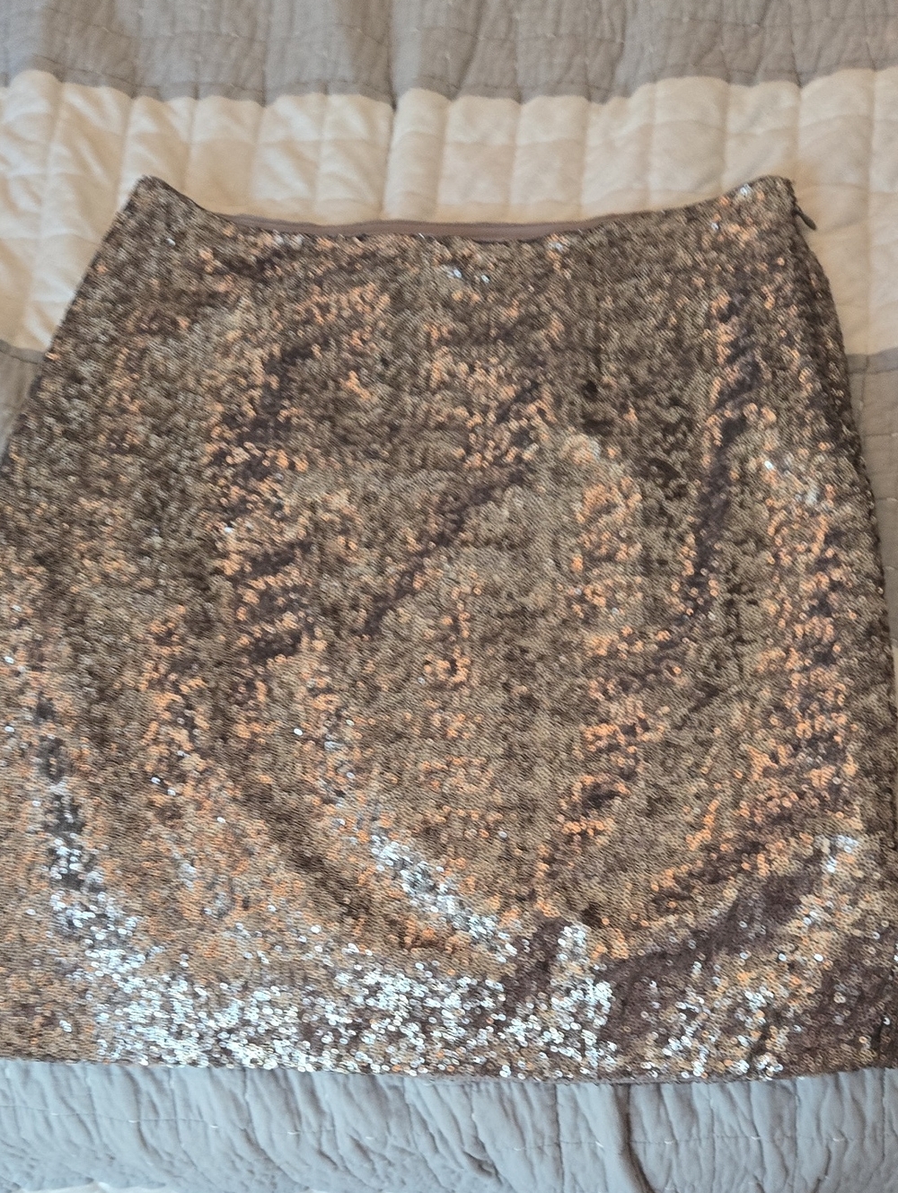 Banana Republic Sequin Mini Skirt in Gold and Silver Tones